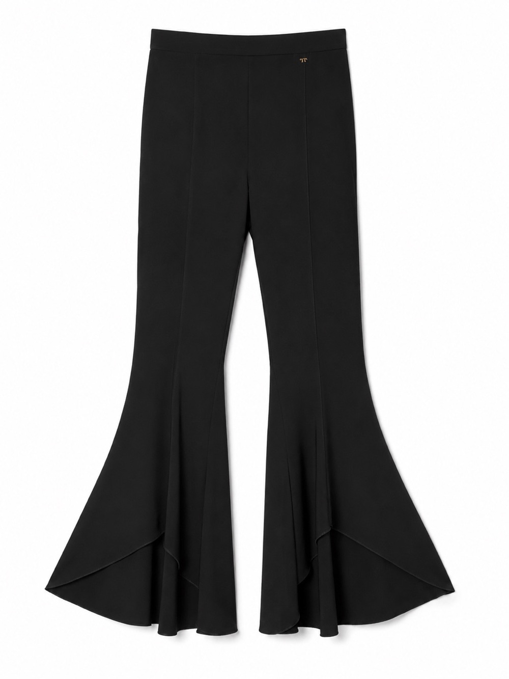 NWT Imperial Made in Italy Black Flared Bell Bottom Stretch Pants Size Small